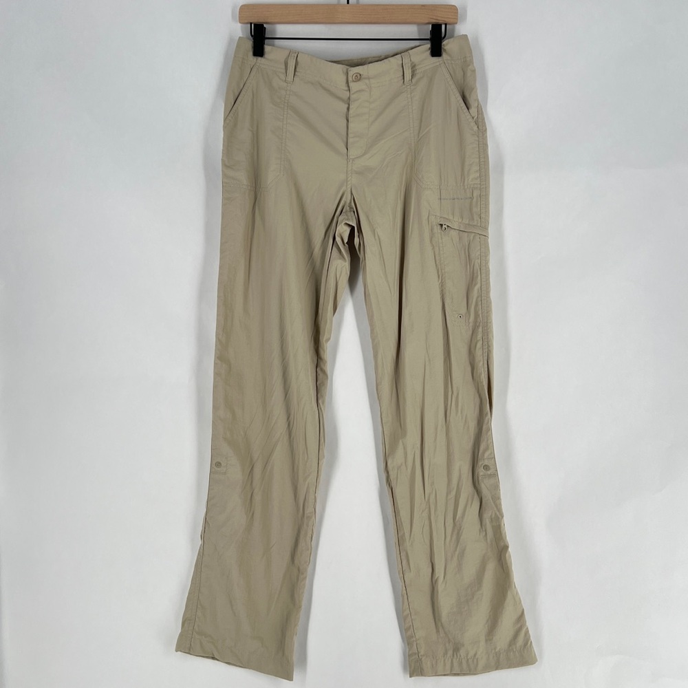 Columbia PFG Lightweight Nylon Roll Tab Adjustable Straight Leg Pants Size 8